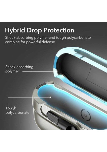 AirPods Pro / Pro 2 Kılıf - HaloLock Pulse FlickLock MagSafe Titanium