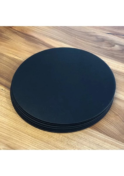 6 Adet 30 cm Siyah Mdf Yuvarlak Daire Plaka Supla Tabanı fiyatları