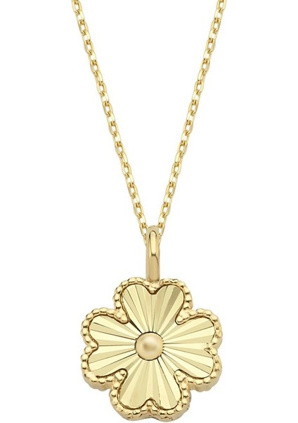 14 Ayar Altın Yonca Kolye