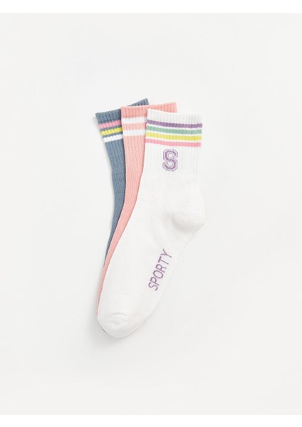 Baskılı Kadın Soket Çorap 3'lü Paket fiyatları