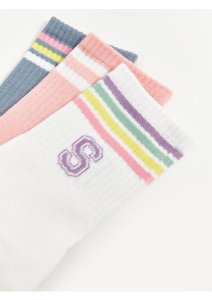 Baskılı Kadın Soket Çorap 3'lü Paket modelleri