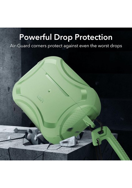 AirPods Pro / Pro 2 Kılıf - Cyber Armor Tough HaloLock MagSafe Yeşil