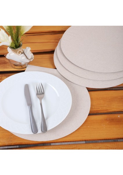 Keten Amerikan Servis ve Supla ve Supla Kılıfı. (6'lı Takım)