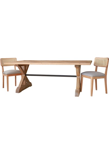 Masif Yemek Masası – Country Tarzı, Antik Meşe Renk, Sedir ve Çam modelleri