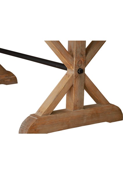 Masif Yemek Masası – Country Tarzı, Antik Meşe Renk, Sedir ve Çam fırsatları