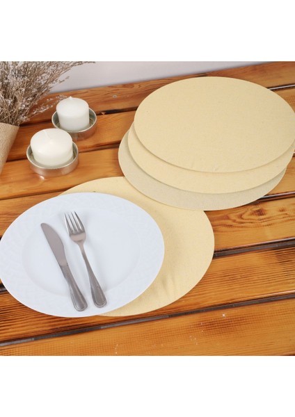 Keten Amerikan Servis ve Supla ve Supla Kılıfı. (6'lı Takım)