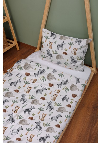 Organik Montessori Nevresim Seti (100X200) - Doğa Macerası