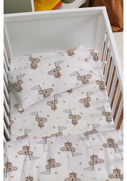 Organik Anne Yanı Nevresim Takımı (60X100) - Rüzgar Yolcusu