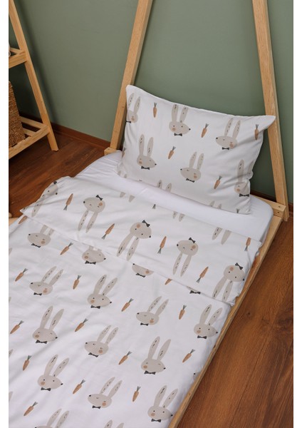 Organik Montessori Nevresim Seti (100X200) - Papyonlu Tavşan fiyatları