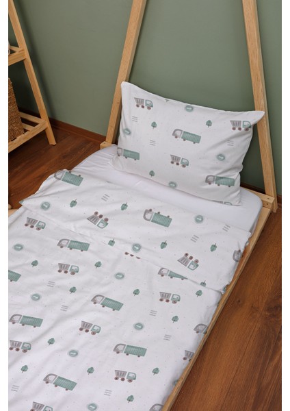 Organik Montessori Nevresim Seti (100X200) - Şehir Macerası