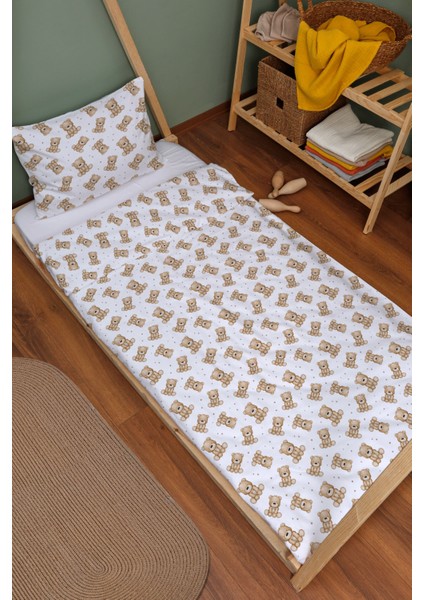 Organik Montessori Nevresim Seti (100X200) - Tatlı Ayıcık