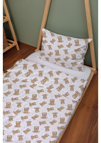 Organik Montessori Nevresim Seti (100X200) - Tatlı Ayıcık