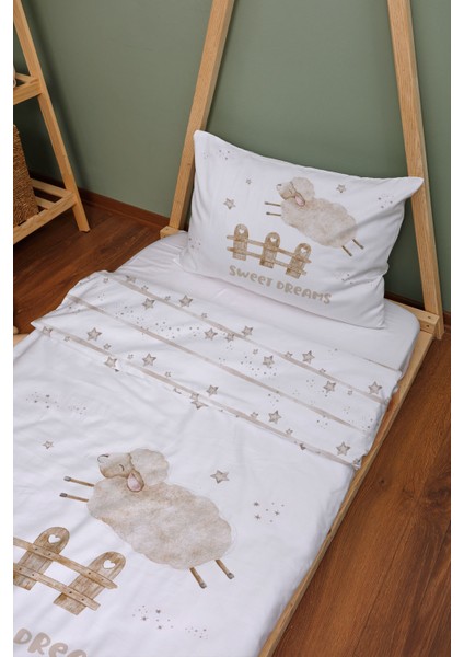 Organik Montessori Nevresim Seti (100X200) - Mışıl Mışıl Kuzucuk