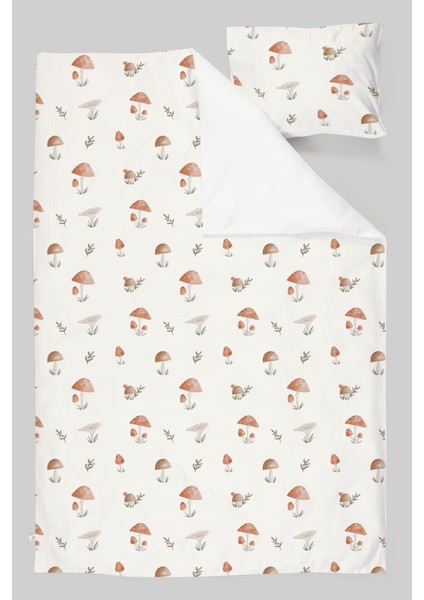 Organik Tek Kişilik Nevresim Takımı (160X220) - Doğal Mantarlar modelleri