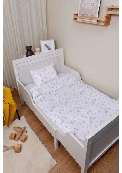 Organik Çarşaflı Park Yatak Nevresim Takımı (80X120) - Huzurlu Kanatlar