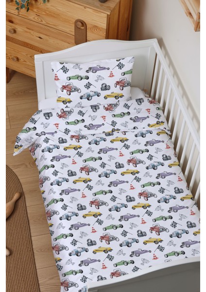 Organik Park Yatak Nevresim Takımı (80X120) - Hızlı ve Eğlenceli