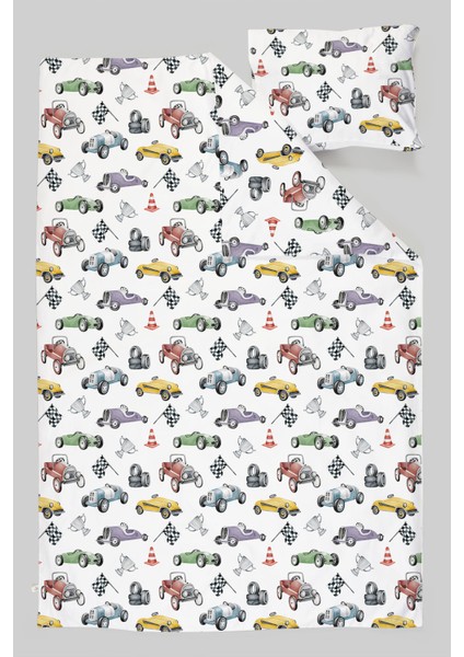Organik Park Yatak Nevresim Takımı (80X120) - Hızlı ve Eğlenceli