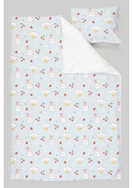 Organik Tek Kişilik Nevresim Takımı (160X220) - Şirin Tavşanlar