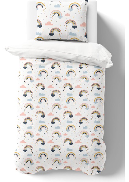 Organik Tek Kişilik Nevresim Takımı (160X220) - Neşeli Bulutlar fiyatları