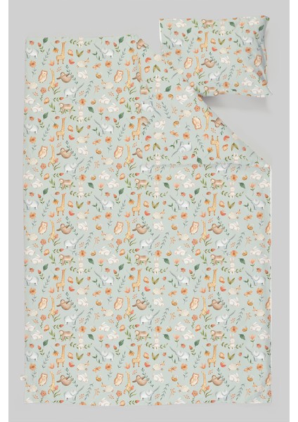 Organik Park Yatak Nevresim Takımı (80X120) - Doğanın Minik Sesleri