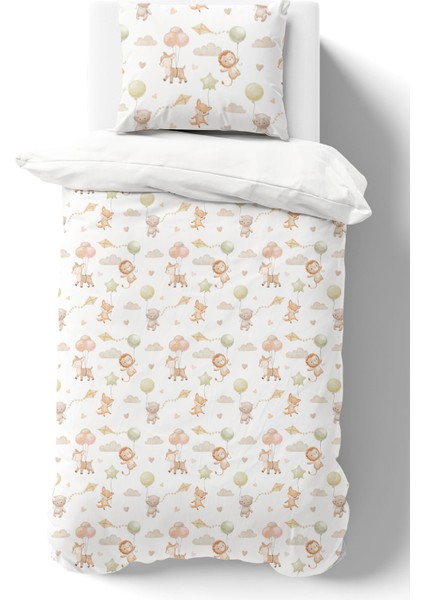 Organik Tek Kişilik Nevresim Takımı (160X220) - Küçük Kaşifler
