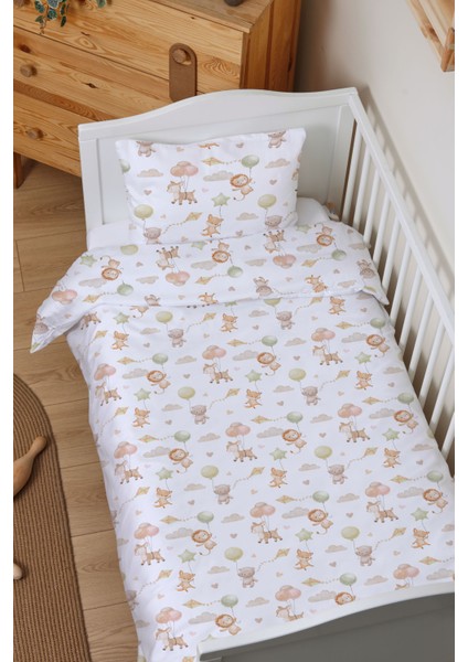 Organik Çarşaflı Park Yatak Nevresim Takımı (80X120) - Küçük Kaşifler