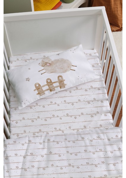 Organik Anne Yanı Nevresim Takımı (60X100) - Mışıl Mışıl Kuzucuk
