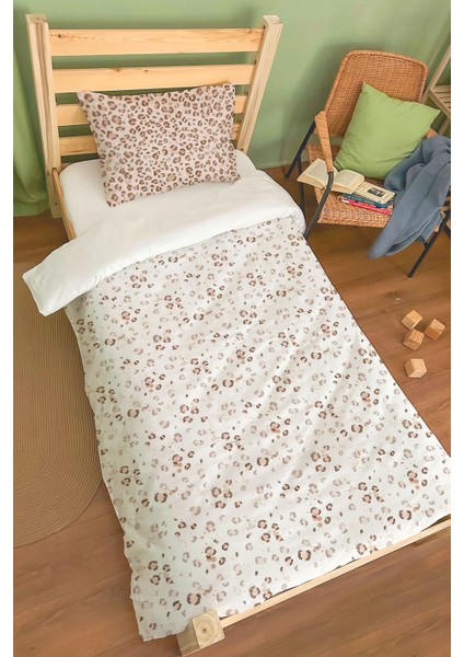 Organik Tek Kişilik Nevresim Takımı (160X220) - Leopar Şıklığı