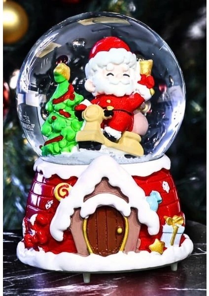 Yılbaşı Noel Baba Hediyeler Temalı Kar Püskürtmeli Işıklı Müzikli Kar Küresi 15 cm Noel Baba Hediyeler Temalı Kar Püskürtmeli ışıklı Müzikli Hediye fiyatları