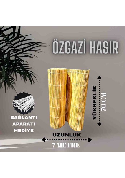 70 cm x 7 Metre Hasır Balkon Çiti Bahçe Çiti Gölgelik Dekorasyon