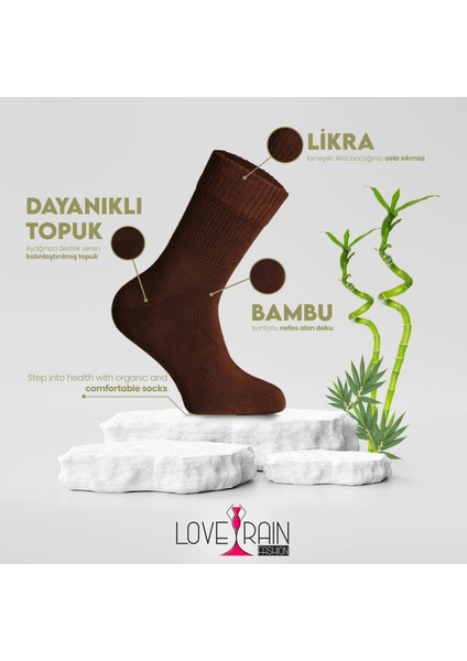 Comfort Serisi 4 'lü Unisex Bambu Organik Günlük Şeker Çorabı indirimleri