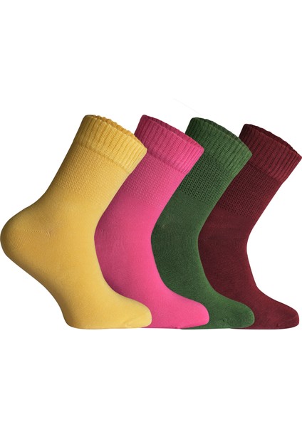 Comfort Serisi 4 'lü Unisex Bambu Organik Günlük Şeker Çorabı