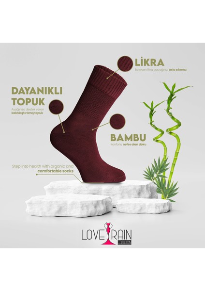 Comfort Serisi 4 'lü Unisex Bambu Organik Günlük Şeker Çorabı indirimleri