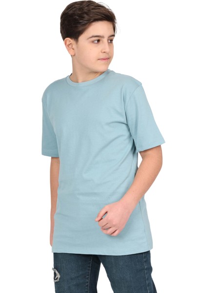 Erkek Çocuk Düz Kısa Kollu Casual-Okul Basic T-Shirt fiyatları