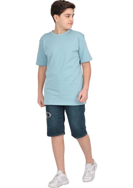 Erkek Çocuk Düz Kısa Kollu Casual-Okul Basic T-Shirt modelleri