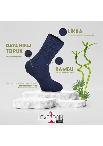 Comfort Serisi 4 'lü Unisex Bambu Organik Günlük Şeker Çorabı indirimleri