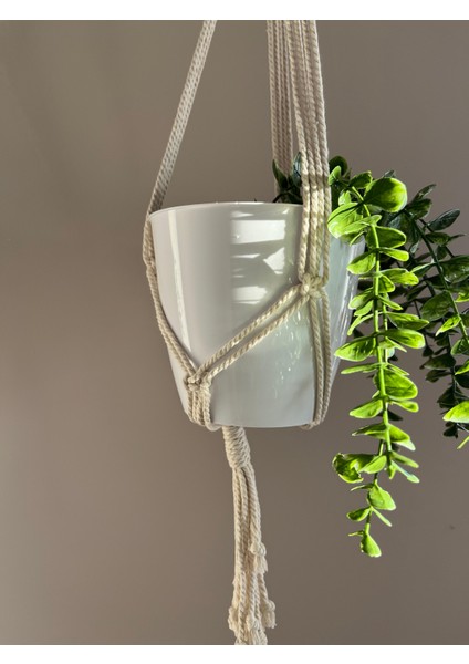 Askılı Çiçeklik,elyapımı Makrome Saksılık, Balkon ve Bahçe Dekoru fırsatları
