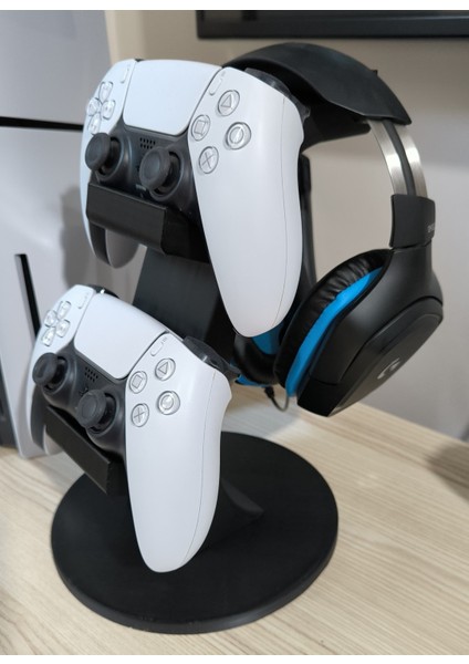 Ps5 2li Kol Tutucu + Kulaklık Standı ( 3 In 1 )