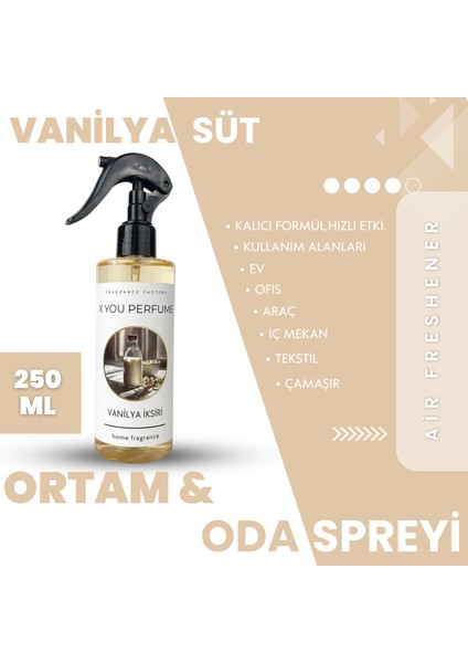 Vanilya Iksiri 250 ml Oda ve Dolap Spreyi