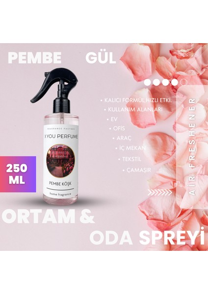 Pembe Köşk 250 ml Oda ve Dolap Spreyi