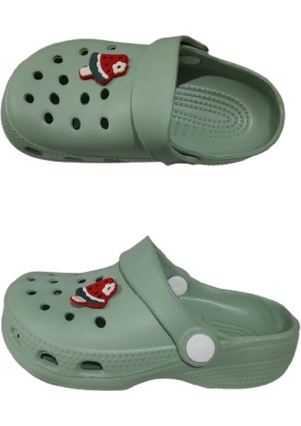 Bebek Çocuk Çağla Yeşili Renkli Karpuz Figürlü Kaydırmaz Ortopedik Sandalet Terlik fiyatları