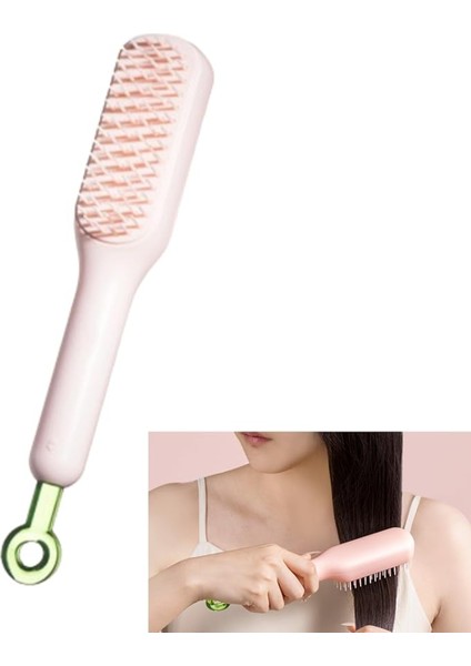 Sihirli Geri Çekilebilir Tarak Kendini Temizleyen Saç Fırçası 2 Adet fırsatları