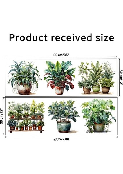 6 Li Sticker Saksılı Çiçek Modelleri MC-480C
