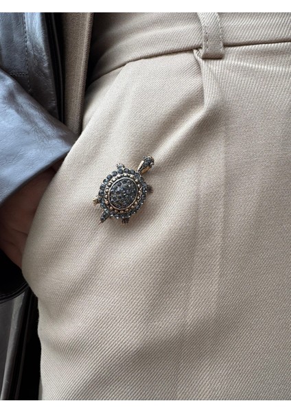 Kararmaz El Yapımı Kaplumbağa Broş