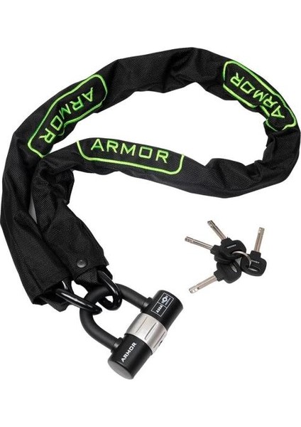 Armor Motosiklet Için Yüksek Güvenlikli Dövme Çelik Zincir Kilit 10MMX1.20MT-810 Mv