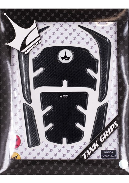 Honda Forza250 2024 ile Uyumlu Kaydırmaz 6D Karbon 7 Parça Tank Pad Seti GC20 fiyatları
