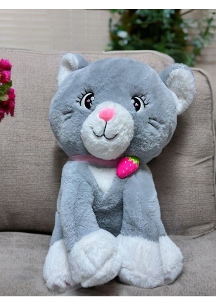 Kucak Dolusu Tatlı Pati-Yumuşacık Peluş Kedi 40 cm