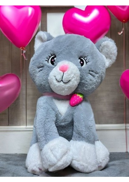 Kucak Dolusu Tatlı Pati-Yumuşacık Peluş Kedi 40 cm