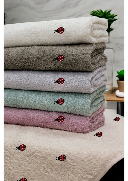 Bambu uğur böceği Nakışlı Banyo Havlusu modelleri
