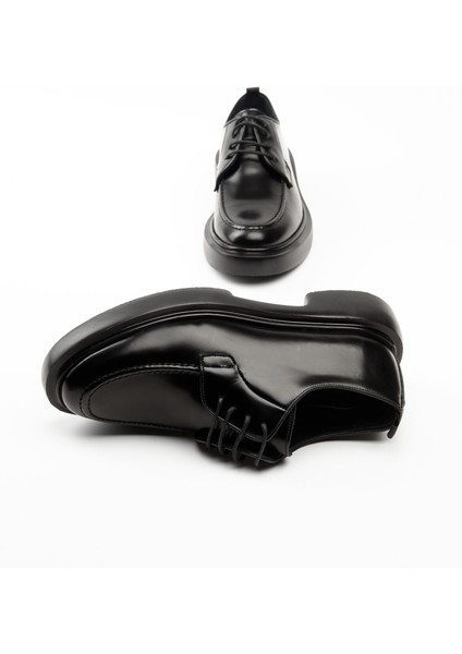 Black Arjen 3296 Hakiki Deri Erkek Casual Siyah